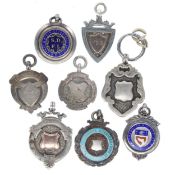 Antique and Later Sterling Silver Fobs and Medallions Collection, 71g