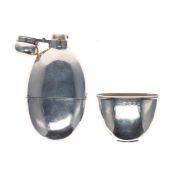 Victorian Sterling Silver Pocket Flask, 69g