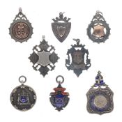 Antique and Later Sterling Silver Fobs & Medallions Collection, 72g