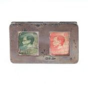 Edwardian Walker & Hall Sterling Silver Double Stamp Box, 41g