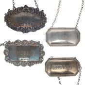 Sterling Silver Decanter Labels Collection, 46g