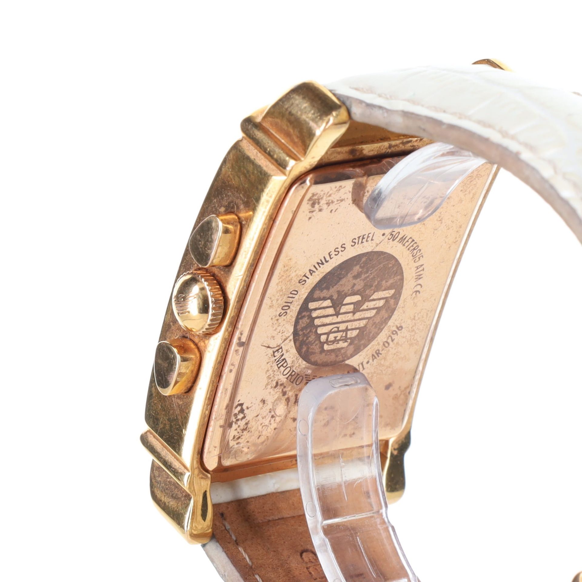 Emporio Armani - Rectangular Dial Quartz Chronograph Watch, ref. AR-0269 - Image 3 of 3