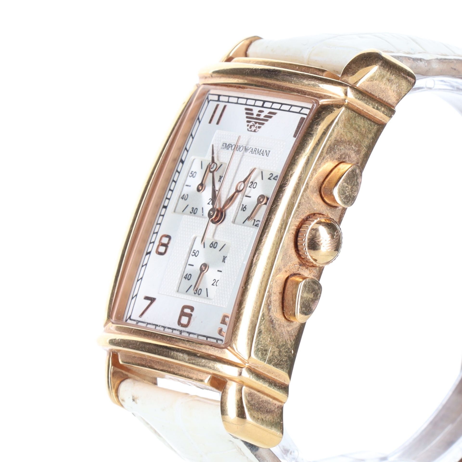 Emporio Armani - Rectangular Dial Quartz Chronograph Watch, ref. AR-0269 - Image 2 of 3