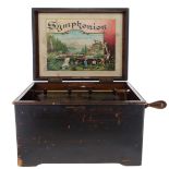Antique Symphonion Music Box Gramophone with Collection of Records c.1890