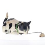 1930s Lehmann 'Nina' Tin Plate Cat and Mouse Wind Up Toy