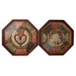 Antique Sailor's Valentine in Wooden Case