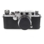 Leica - IIIf Rangefinder Film Camera with Leitz Wetzlar Summar 5cm F/2 Lens