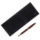 Montblanc - Meisterstuck Ladies Burgundy Fountain Pen, 14ct Gold Nib