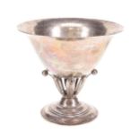 Georg Jensen Denmark Silver Hammered Pedestal Dish, 301g