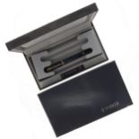 Parker - Duofold International Navy Lacquer Fountain Pen, 18ct Gold Nib