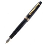 Montblanc - Meisterstuck Black Fountain Pen, 14ct White Gold Nib