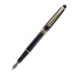 Montblanc - Meisterstuck Black Fountain Pen, 14ct White Gold Nib