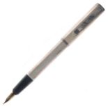 Alfred Dunhill - Silver Plated Case Gemline Fountain Pen, 14ct Gold Nib