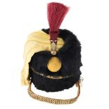 Military Bear Skin Busby Hat For Hussars Dated 1911