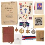 WW2 GSM Palestine 1945-48 Medal Group Original Paperwork & Badge Relates to 14242683 Driver Joseph T