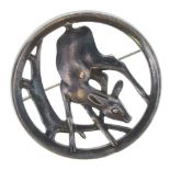 Georg Jensen Silver Deer Brooch #298 by Hugo Liisberg, 18.2g