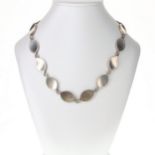 Georg Jensen Silver Panel Necklace #171 by Flemming Eskildsen, 73g