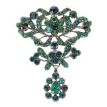 Antique Silver Paste Brooch, 22.8g