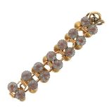 Antique Czech Saphiret Glass Bracelet