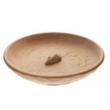 Robert Mouseman Thompson Carved Oak Fruit Bowl