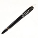 Montblanc - Starwalker Black Fountain Pen, 14ct White Gold Nib