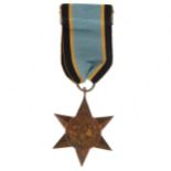WW2 Air Crew Europe Star with Medal Ribbon Mounted