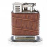 Dunhill - Silver Tone Crocodile Table Lighter