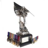 ER II CSM Northern Ireland- UN- Iraq-ACS- Army LSGC Medal Group & Statue, Mounted