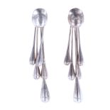 Georg Jensen #235 Silver Earrings by Astrid Fog, Archive Collection, 22.8g