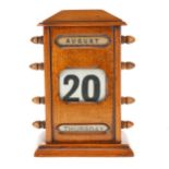 Edwardian Wooden Perpetual Calendar