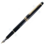 Montblanc - Meisterstuck Black Fountain Pen, 14ct White Gold Nib