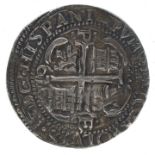 1676 Bolivian 8 Reales Silver Coin Charles II 21g