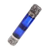 Victorian Silver Mounted Glass Double Ended Scent Bottle, 67g