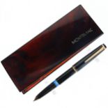 Montblanc - No.22 Black Fountain Pen, 14ct Gold Nib.