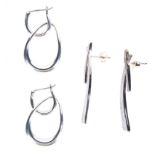 Georg Jensen Sterling Silver Earring Collection including #618A, 13.6g