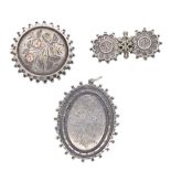 Victorian Silver Jewellery Collection including Locket, Aesthetic, 29.3g