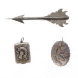 Antique Silver Jewellery Collection including Victorian, Locket, 31g
