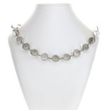 Antique Art Deco Pool of Light Necklace with Silver Clasp, 75g
