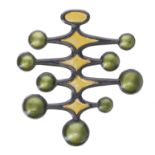 Aksel Holmsen Sterling Silver Brooch, 15.4g