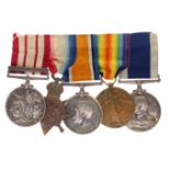 GV Navy GSM Persian Gulf 1909-14-WW1 1914-15 Star Trio & Navy LSGC Group, Mounted
