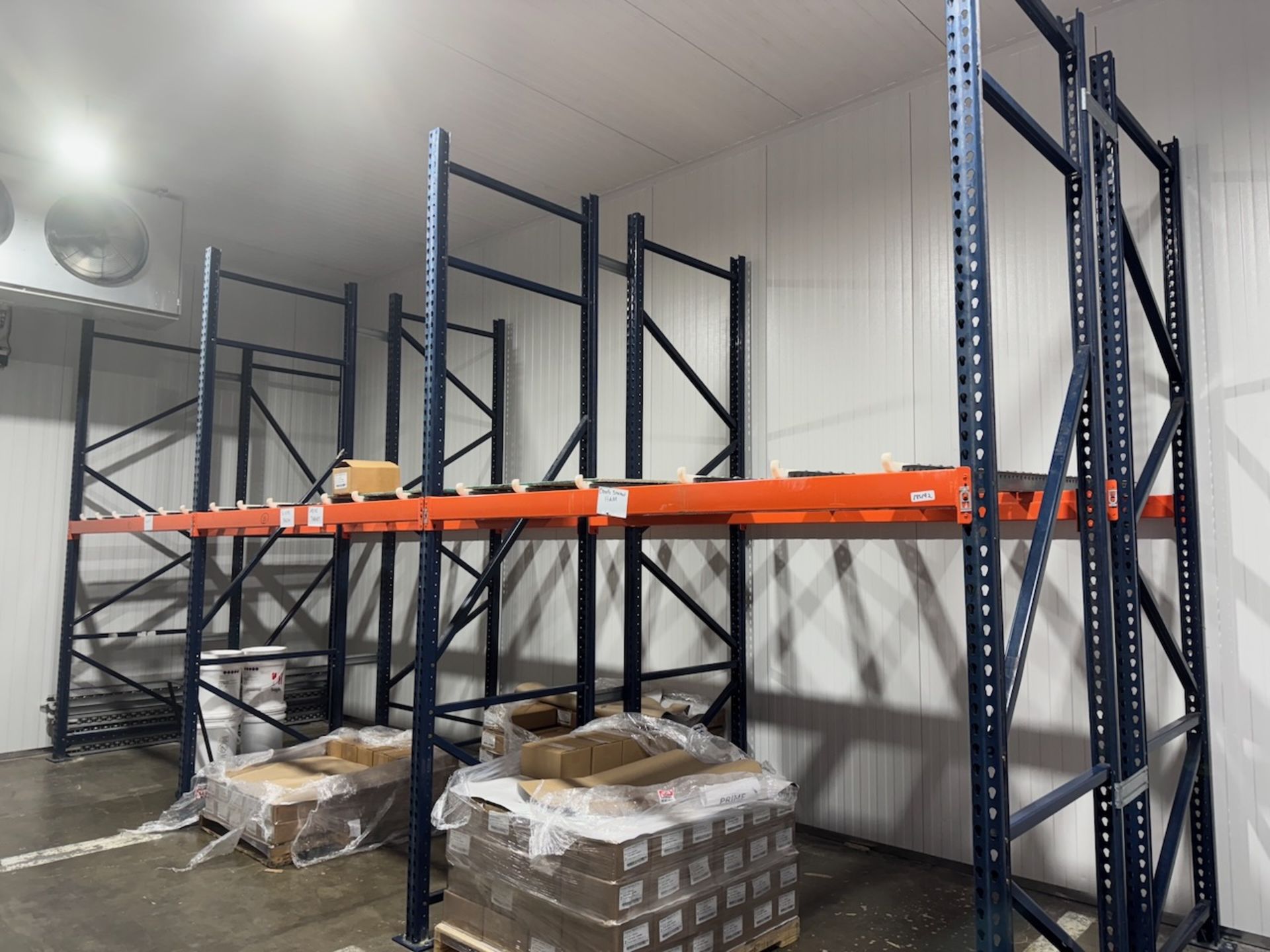 13 Ft Racking Pallet racking, consisting of fourteen 12' tall sections, three 12 ...