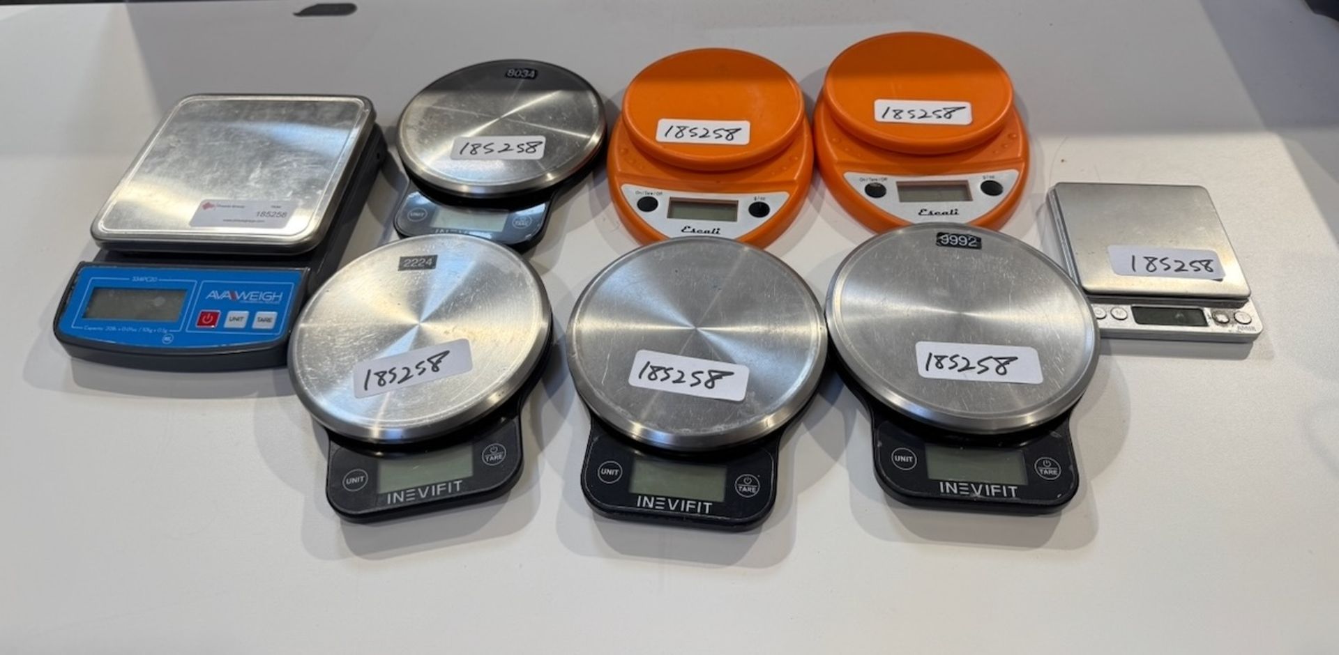 Xcell Lab Scale Lab scales, consisting of four Inevit scales, one Avaweigh scale, two ...