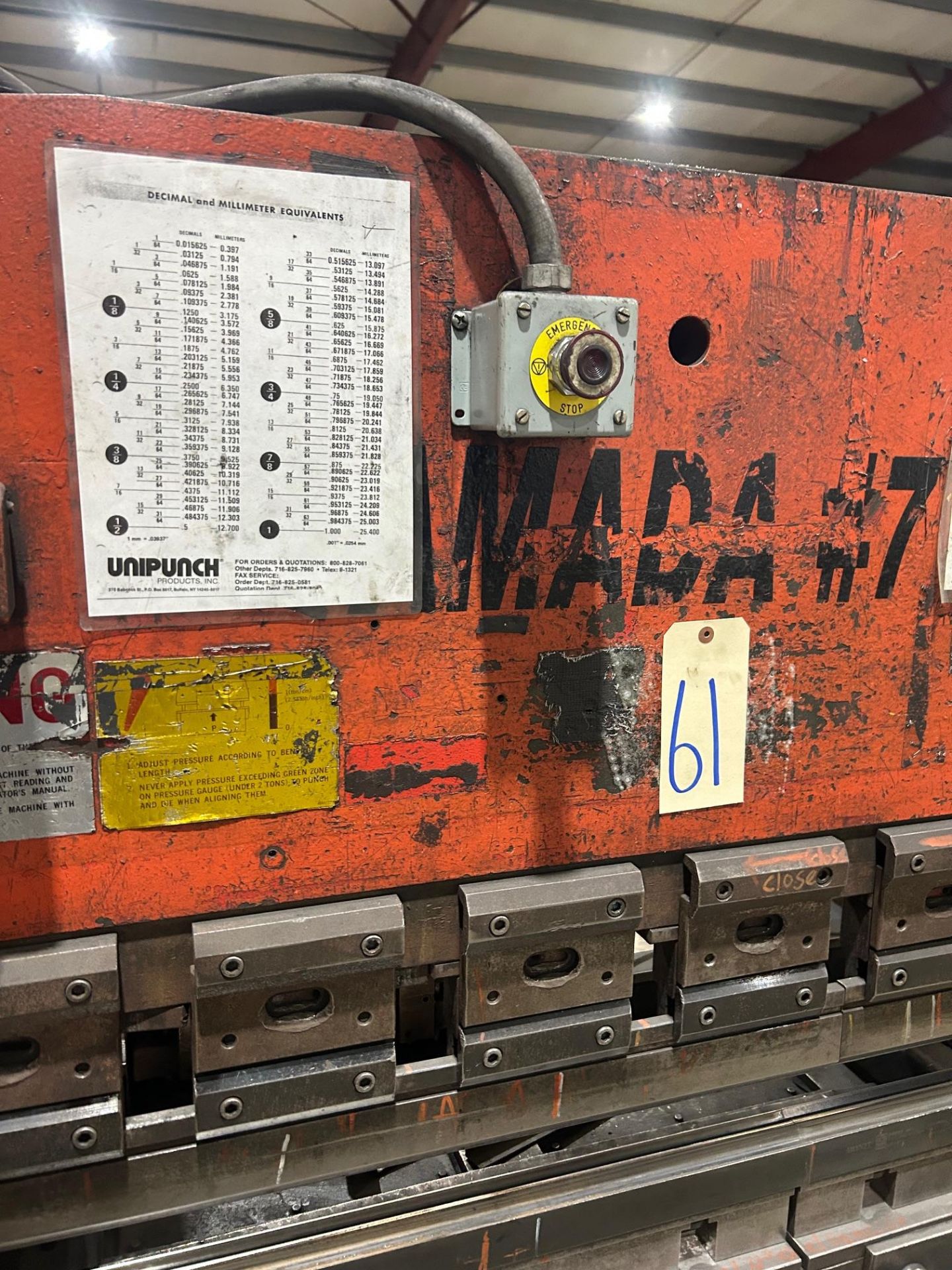 50-Ton x 6.5' Amada Press Brake, Model: RG-50 Capacity: 50 Tons, Table ...