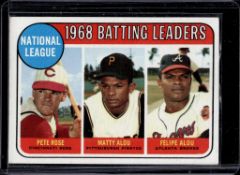 PETE ROSE 1969 TOPPS BATTING LEADERS WITH FELIPE & MATTY ALOU