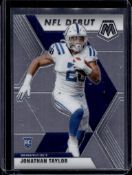 JONATHAN TAYLOR 2020 PANINI MOSAIC DEBUT ROOKIE CARD
