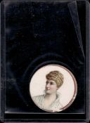 1890'S KINNEY BROS. TOBACCO TRADING DISC/CARD