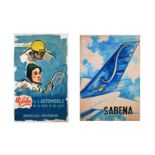 JACANO (1923-1995), original preliminary design for Sabena poster, signed and original poster 40th M