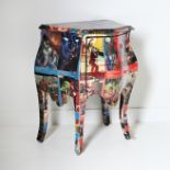 Small Pop-Art 'Barroque' dresser with a 'comic' design, a unique piece, handmade by Casa Padrino
