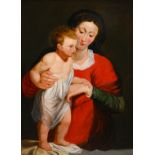 Flemish School, 19th century, oil on canvas, Madonna and Child, after Pieter Paul Rubens (Epitaph of