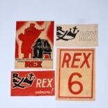 Collection (4) of original election posters (3) and a leaflet from REX, dating from the pre-war peri
